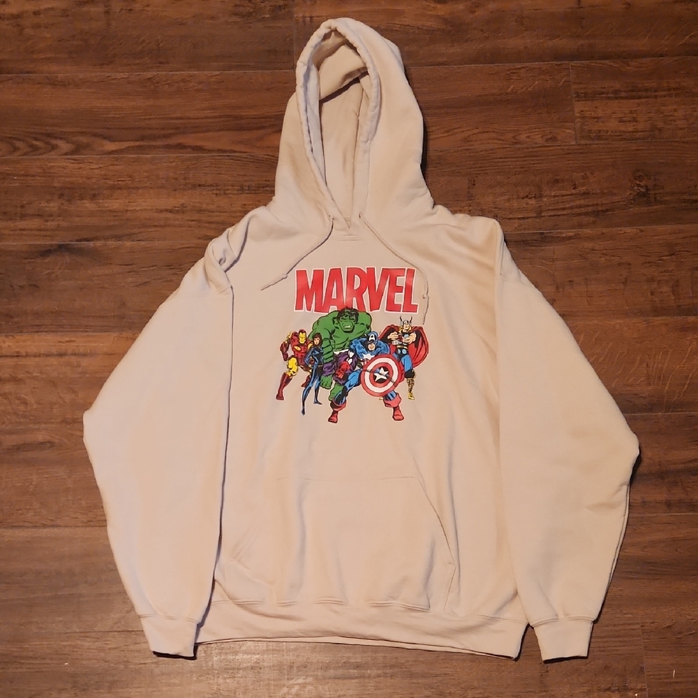 Men Marvel Cream Hoodie
